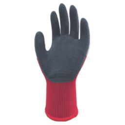 Wonder Grip WG-355 Dual  General Handling Gloves Maroon/Grey X Small