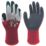 Wonder Grip WG-355 Dual  General Handling Gloves Maroon/Grey X Small