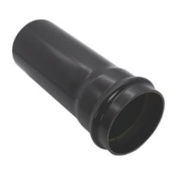 FloPlast  Push-Fit Single Socket Soil Pipes Black 110mm x 3m 2 Pack