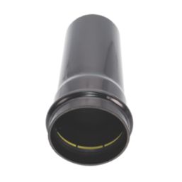 FloPlast  Push-Fit Single Socket Soil Pipes Black 110mm x 3m 2 Pack