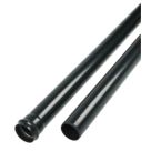 FloPlast  Push-Fit Single Socket Soil Pipes Black 110mm x 3m 2 Pack