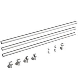 Rothley  Steel Handrail Kit Brushed Silver 3600mm