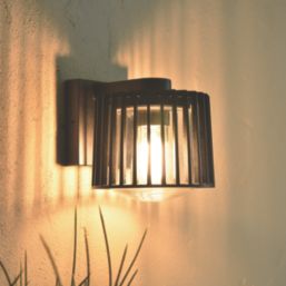 Lutec Shyne Outdoor Wall Light Black
