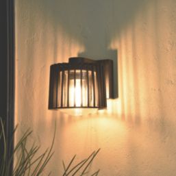 Lutec Shyne Outdoor Wall Light Black