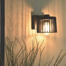 Lutec Shyne Outdoor Wall Light Black