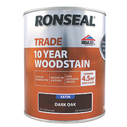 Ronseal  Trade 10 Year Woodstain Satin Dark Oak 750ml