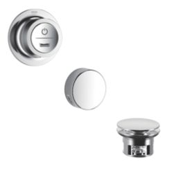 Mira Mode Chrome HP/Combi App Controlled Push-Button Bath Overflow Filler Tap  With Pop-Up Waste