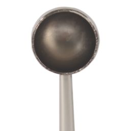 Essentials Rail End Brackets Brushed Nickel 25mm 2 Pack