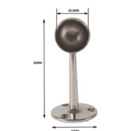 Essentials Rail End Brackets Brushed Nickel 25mm 2 Pack