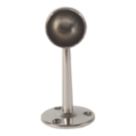 Essentials Rail End Brackets Brushed Nickel 25mm 2 Pack