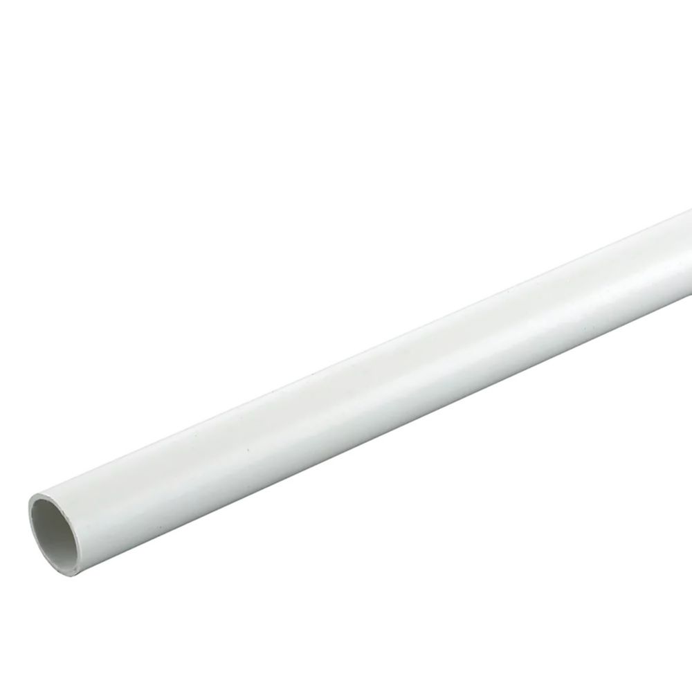 Deta TTE Round uPVC White Conduit 25mm x 2m Screwfix