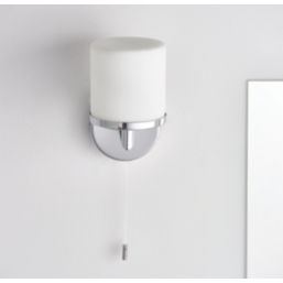 Saxby Hades Bathroom Wall Light Chrome/White