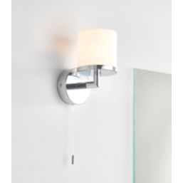 Saxby Hades Bathroom Wall Light Chrome/White