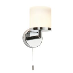 Saxby Hades Bathroom Wall Light Chrome/White