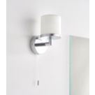 Saxby Hades Bathroom Wall Light Chrome / White