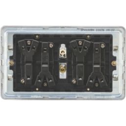 Knightsbridge  10AX 4-Gang 2-Way Light Switch  Black Nickel
