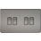 Knightsbridge  10AX 4-Gang 2-Way Light Switch  Black Nickel