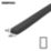 Essentials S2-B10 PVC Foam Draught Seal Black 10m