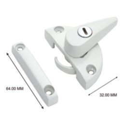 Smith & Locke Sash Window Fastener Polished Brass 80mm x 58mm