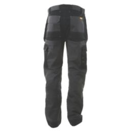 DEWALT Barstow Work Trousers Grey/Black 30" W 33" L