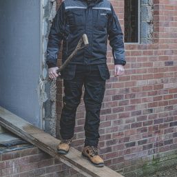 DEWALT Logan Pro-Stretch Work Trousers Black 38" W 31" L