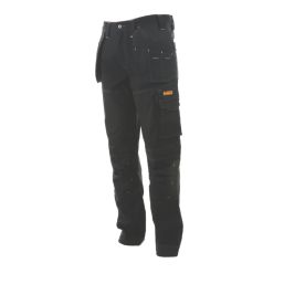 DEWALT Logan Pro-Stretch Work Trousers Black 38" W 31" L