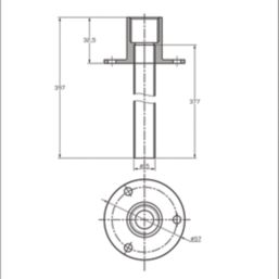 Flomasta Hose Union Back Plate 15mm x 360mm