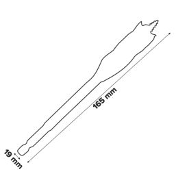 Erbauer  Hex Shank 5-Flute Auger Wood Drill Bit 19mm x 165mm