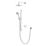 Aqualisa Smart Link Gravity-Pumped Rear-Fed Chrome Thermostatic Dual Outlet Concealed Smart Shower with Fixed Head