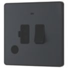 British General Evolve 13A Switched Fused Spur with LED Grey with Black Inserts