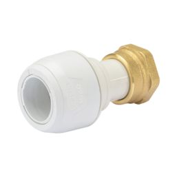 Hep2O  Plastic Push-Fit Straight Keyless Tap Connector 22mm x 3/4"