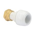Hep2O  Plastic Push-Fit Straight Keyless Tap Connector 22mm x 3/4"