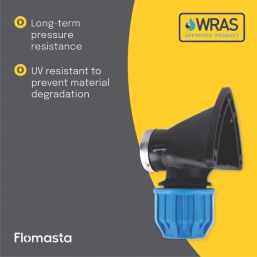 Flomasta  MDPE Wall Plate Elbow 25mm x 1/2"