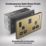 British General Evolve 13A 2-Gang SP Switched Socket + 3.25A 65W 2-Outlet Type C USB Charger Satin Brass with Black Inserts
