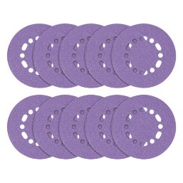 Trend  AB/150/120A 120 Grit 12-Hole Punched Multi-Material Sanding Discs 150mm 10 Pack