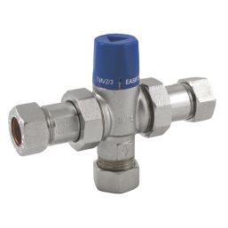 Reliance Valves HEAT112015 Easifit 2-in-1 Thermostatic Mixing Valve 22mm