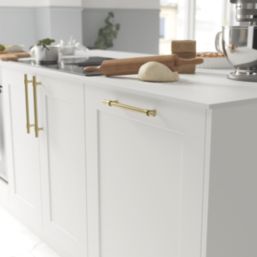 Essentials Dukkah T Bar Handles Brushed Brass 257mm 2 Pieces