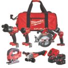 Milwaukee M18FPP6M3-503B FUEL 18V 3 x 5.0Ah Li-Ion RedLithium Brushless Cordless 6-Piece Power Tool Kit