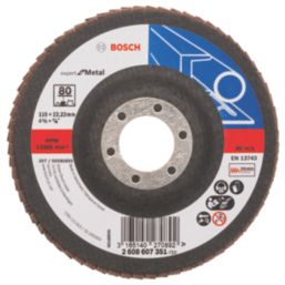 Bosch Expert X551 Metal 80 Grit Flap Disc (Straight) 115mm (4 1/2") x 22.23mm