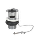 Flomasta Slotted Basin Waste with Rubber Plug & Chain