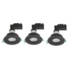 Sylvania Sylspot Platinum Kit Fixed  LED Cool White Downlights Black 2W 360lm 3 Pack
