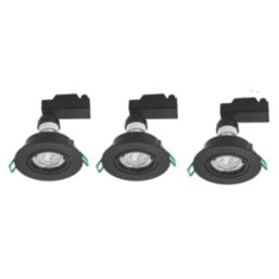 Sylvania Sylspot Platinum Kit Fixed  LED Cool White Downlights Black 2W 360lm 3 Pack