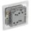 LAP  20A 16AX 2-Gang 2-Way Toggle Switch  Brushed Stainless Steel