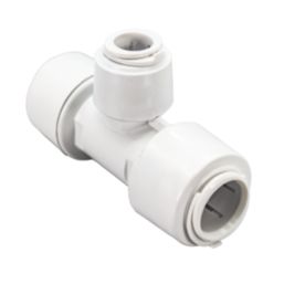 FloPlast FloFit+ Plastic Push-Fit Reducing Tee 22mm x 22mm x 15mm