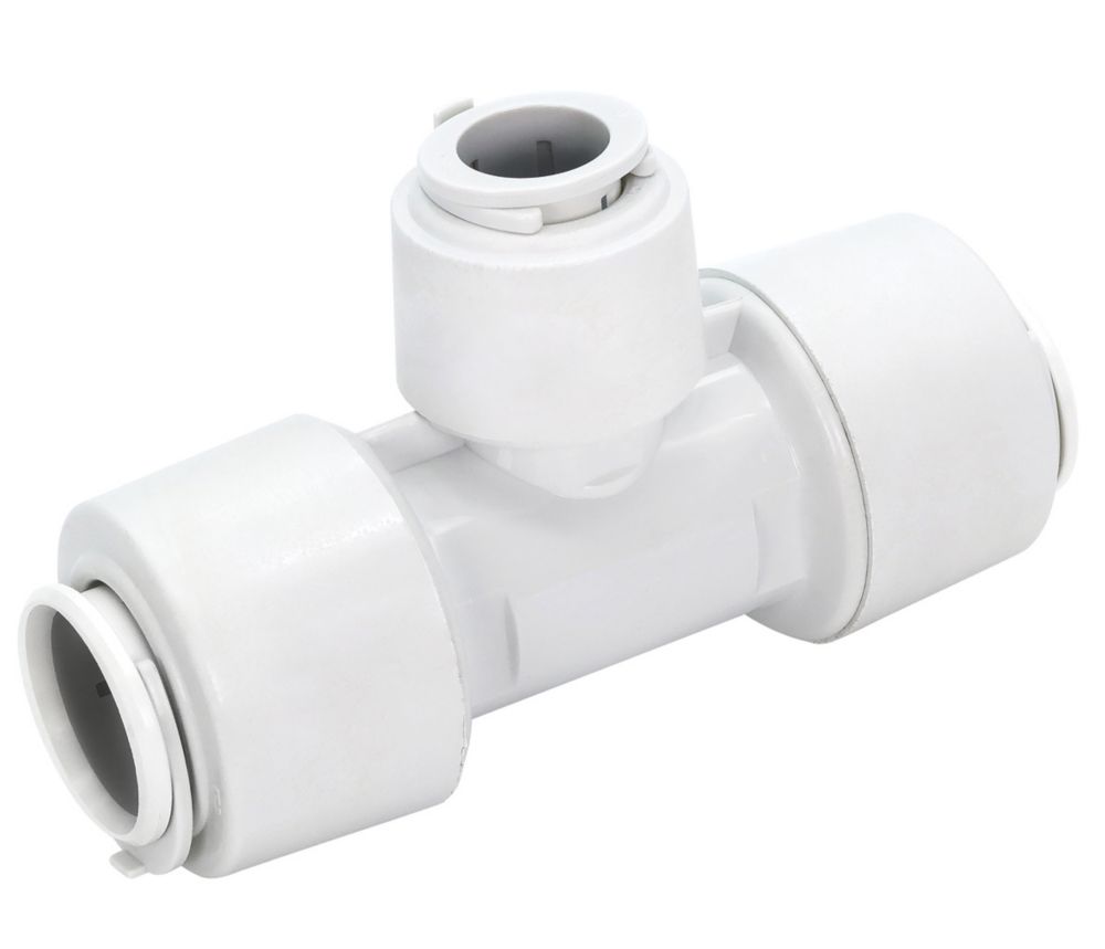 FloPlast Plastic Push-Fit Reducing Tee 22 x 22 x 15mm | Pipe Fittings ...