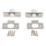Essentials Bales Cabinet Catches Silver 57.5mm x 23mm 2 Pack