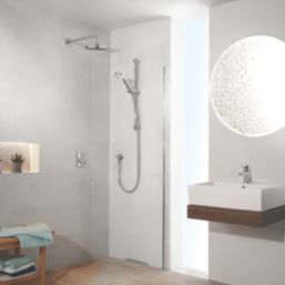 Aqualisa Visage Q HP/Combi Rear-Fed Chrome Thermostatic Dual Outlet Concealed Smart Shower with Fixed Head