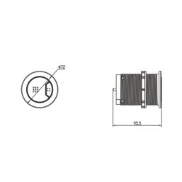 Highlife Bathrooms Wye Dual-Flush Button for Concealed Cistern Chrome