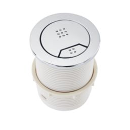 Highlife Bathrooms Wye Dual-Flush Button for Concealed Cistern Chrome