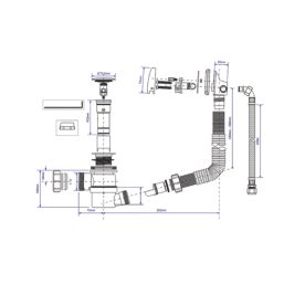 McAlpine  Bath Filler and Overflow White/Chrome 70mm
